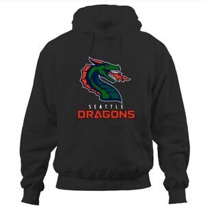 Seattle Dragons Football Hoodie Official Wear with Logo
